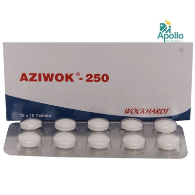 Aziwok-250 Tablet 10's, Pack of 10 TABLETS