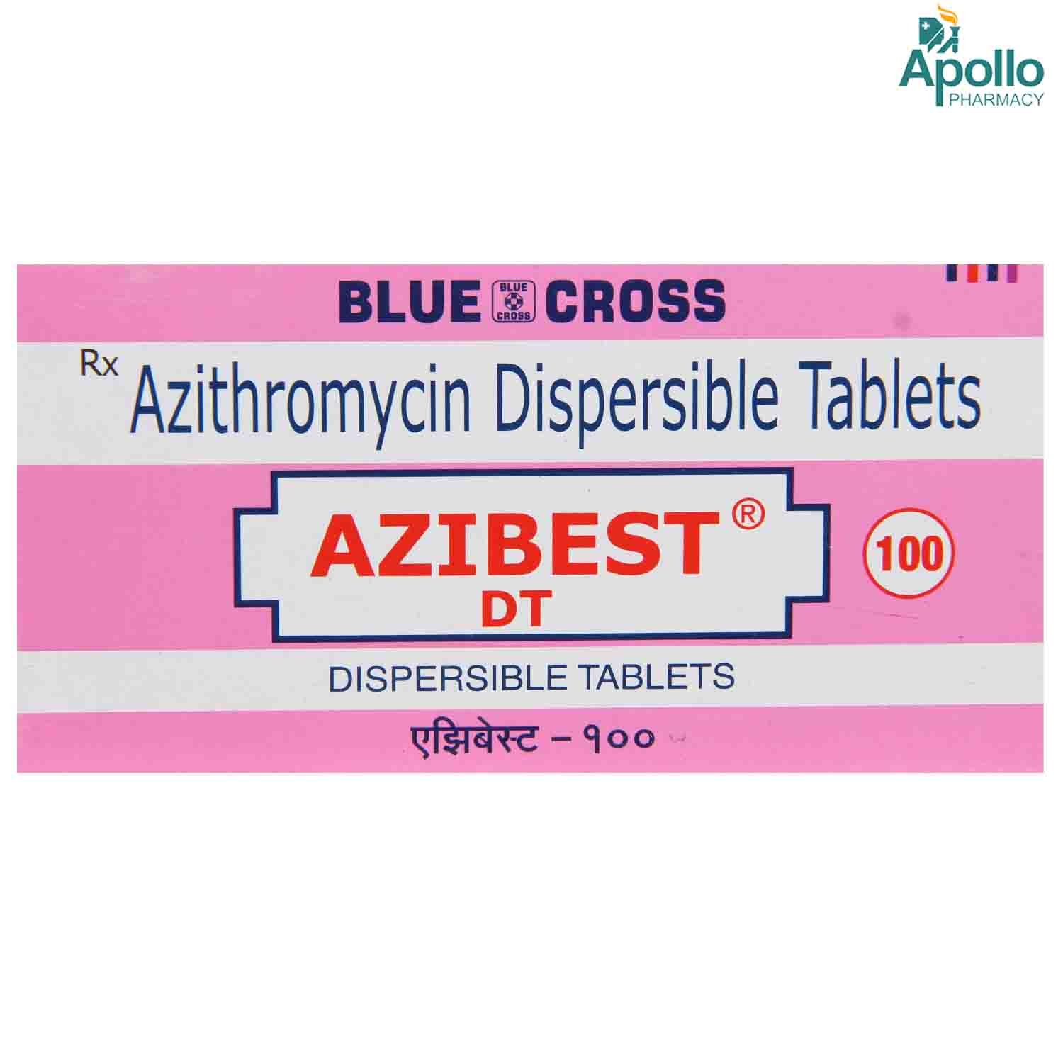 Azibest DT 100 mg Tablet 3's, Pack of 3 TABLETS Azibest DT 100 mg Tablet 3's, Pack of 3 TABLETS