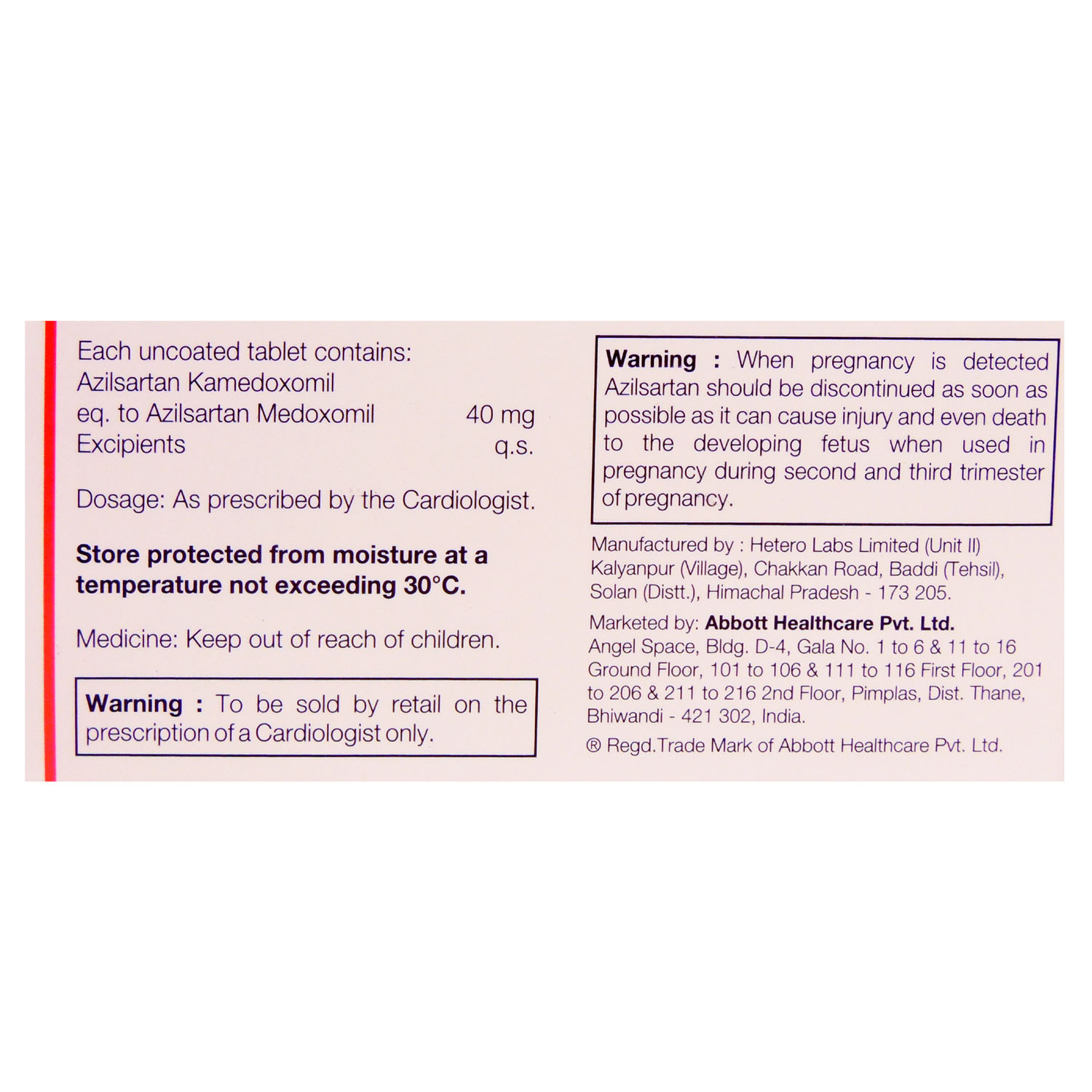 Aziltrend 40 Tablet 10's, Pack of 10 TabletS Aziltrend 40 Tablet 10's, Pack of 10 TabletS