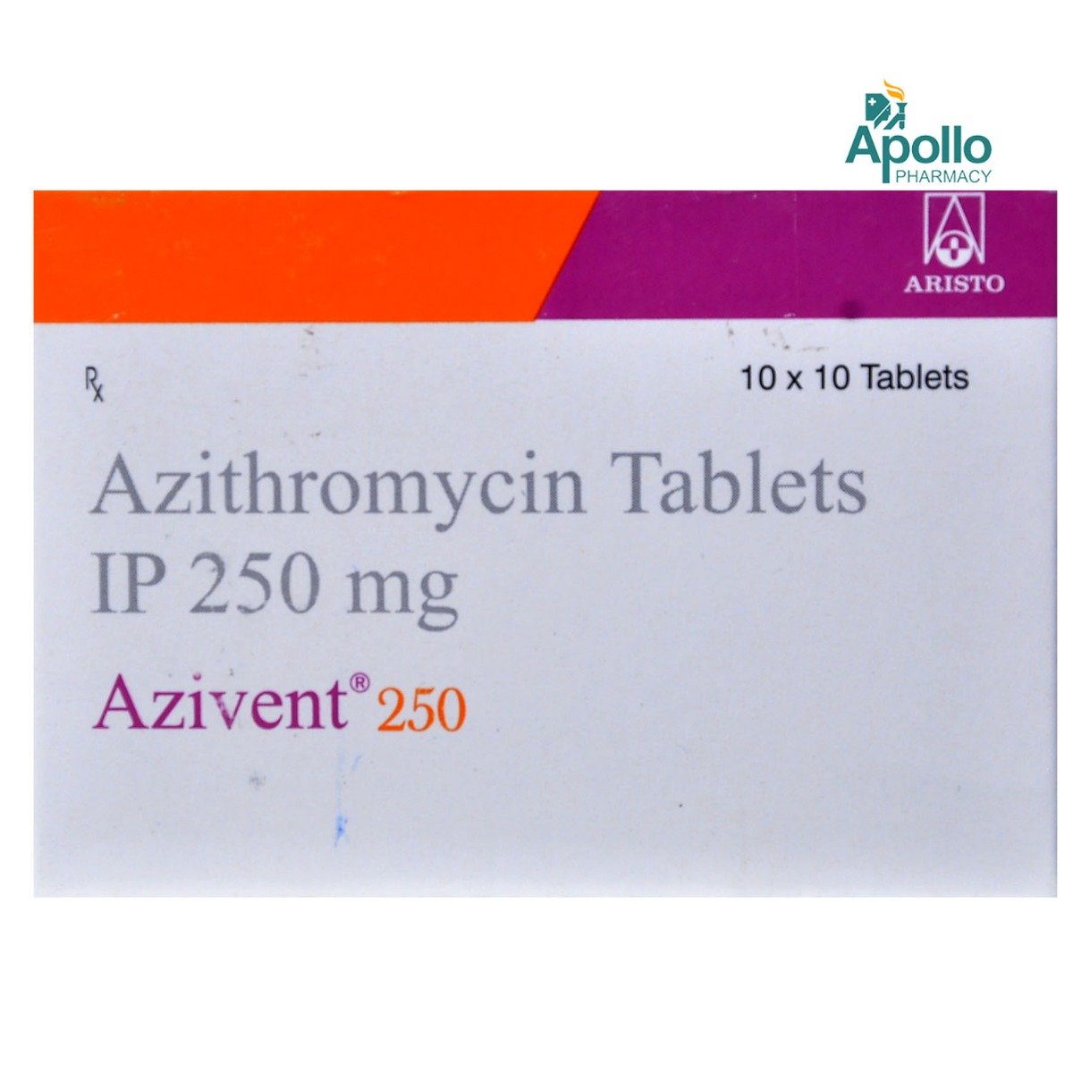 Azivent 250 mg Tablet 10's, Pack of 10 TABLETS Azivent 250 mg Tablet 10's, Pack of 10 TABLETS