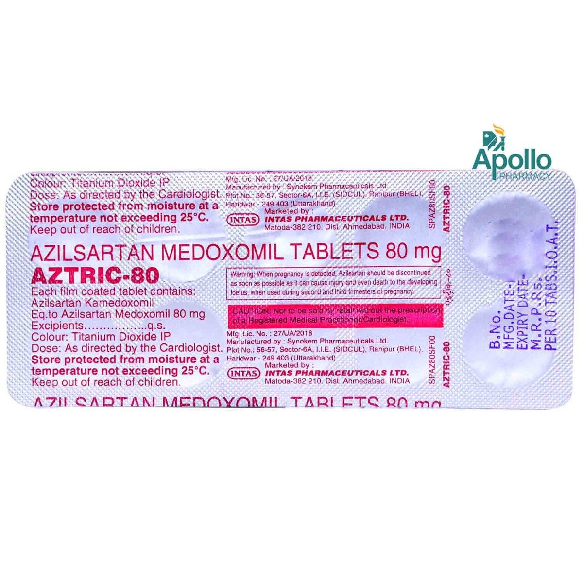 Aztric 80 Tablet 10's, Pack of 10 TABLETS Aztric 80 Tablet 10's, Pack of 10 TABLETS