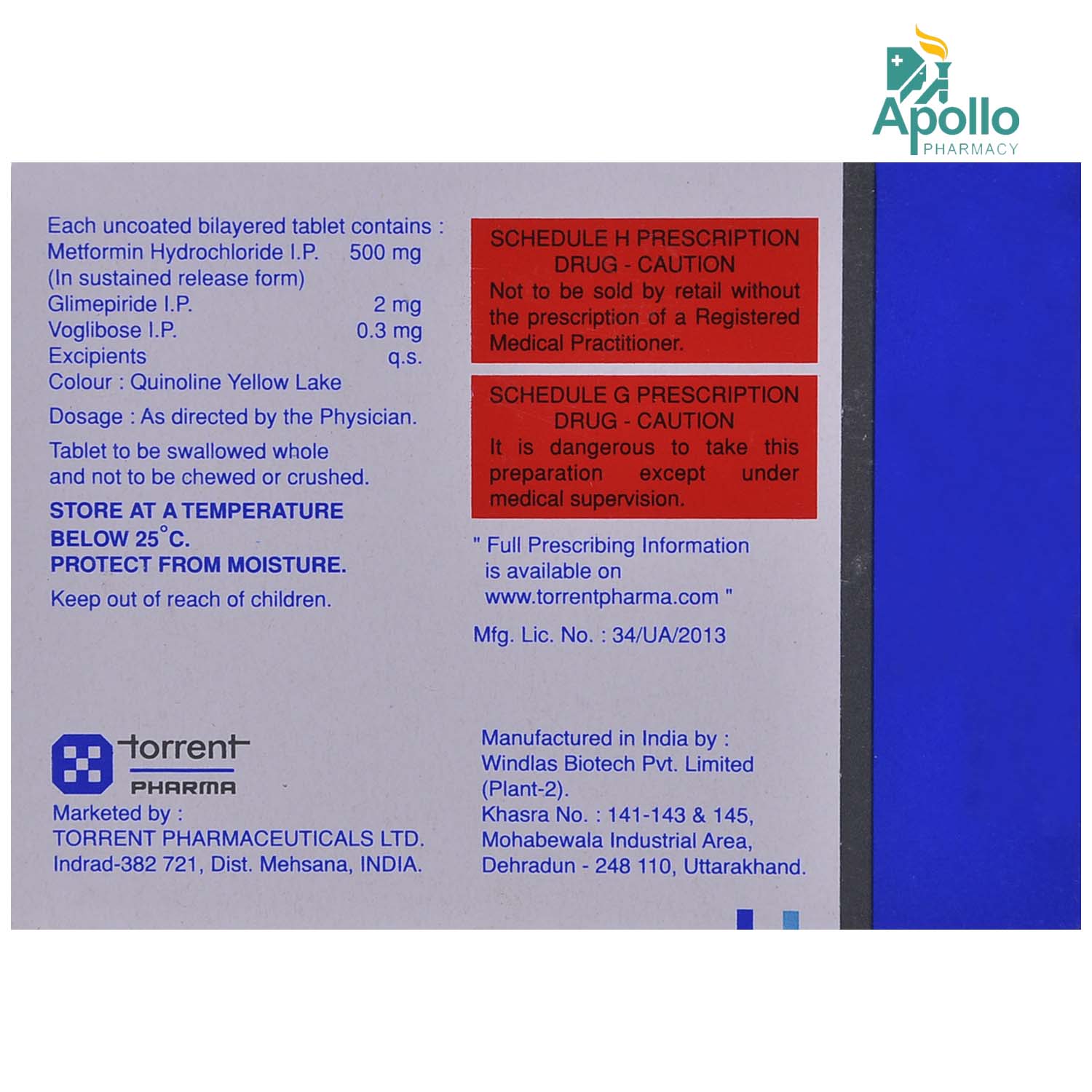 Azulix MV 2/0.3 Tablet 10's, Pack of 10 TABLETS Azulix MV 2/0.3 Tablet 10's, Pack of 10 TABLETS