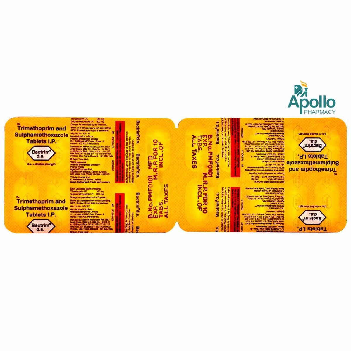 Bactrim DS Tablet 10's, Pack of 10 Bactrim DS Tablet 10's, Pack of 10