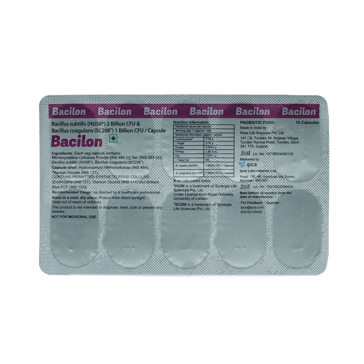 Bacilon Capsule 10's, Pack of 10 CapsuleS Bacilon Capsule 10's, Pack of 10 CapsuleS