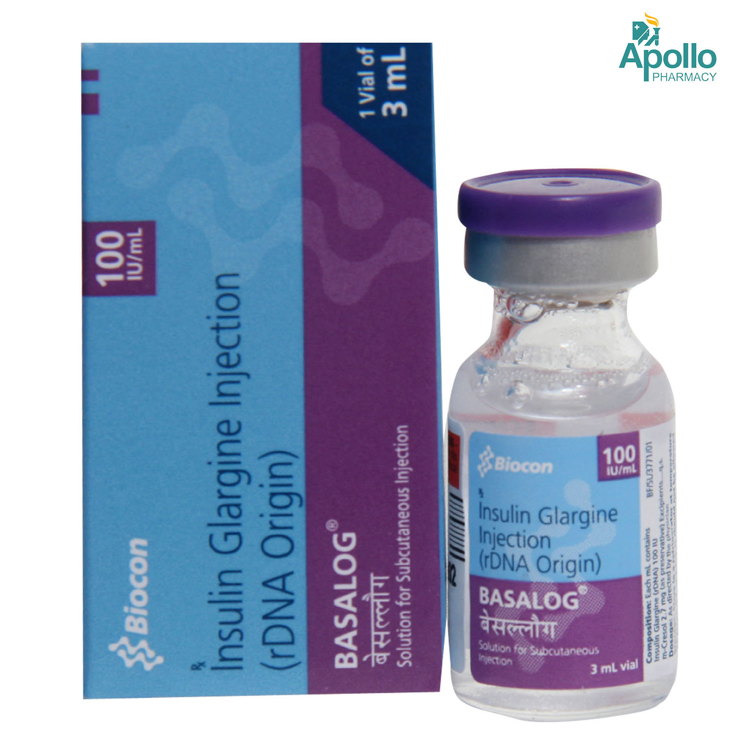 Basalog 100IU/ml Injection 3 ml, Pack of 1 Injection Basalog 100IU/ml Injection 3 ml, Pack of 1 Injection