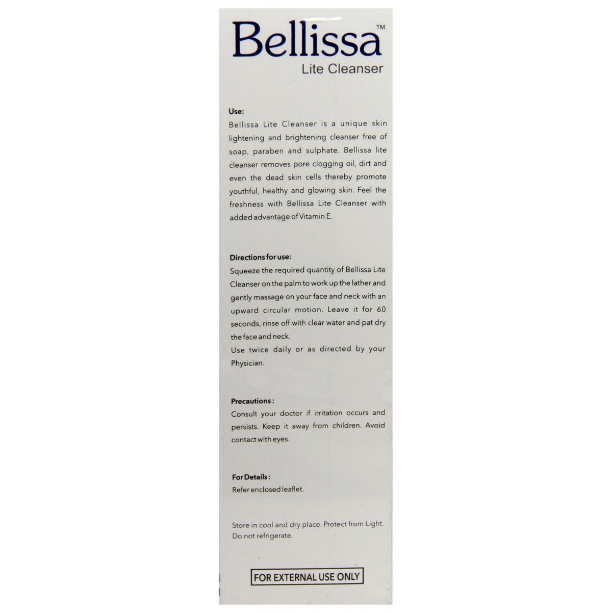 Bellissa Lite Cleanser 60 gm, Pack of 1 Bellissa Lite Cleanser 60 gm, Pack of 1