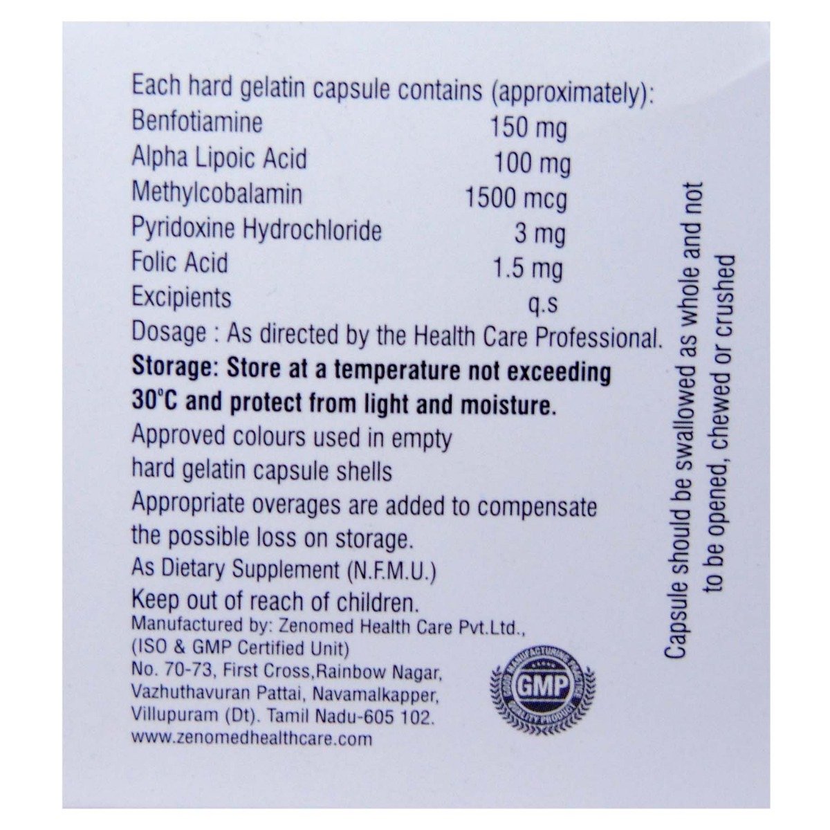 Benfogen Capsule 10's, Pack of 10 CAPSULES Benfogen Capsule 10's, Pack of 10 CAPSULES