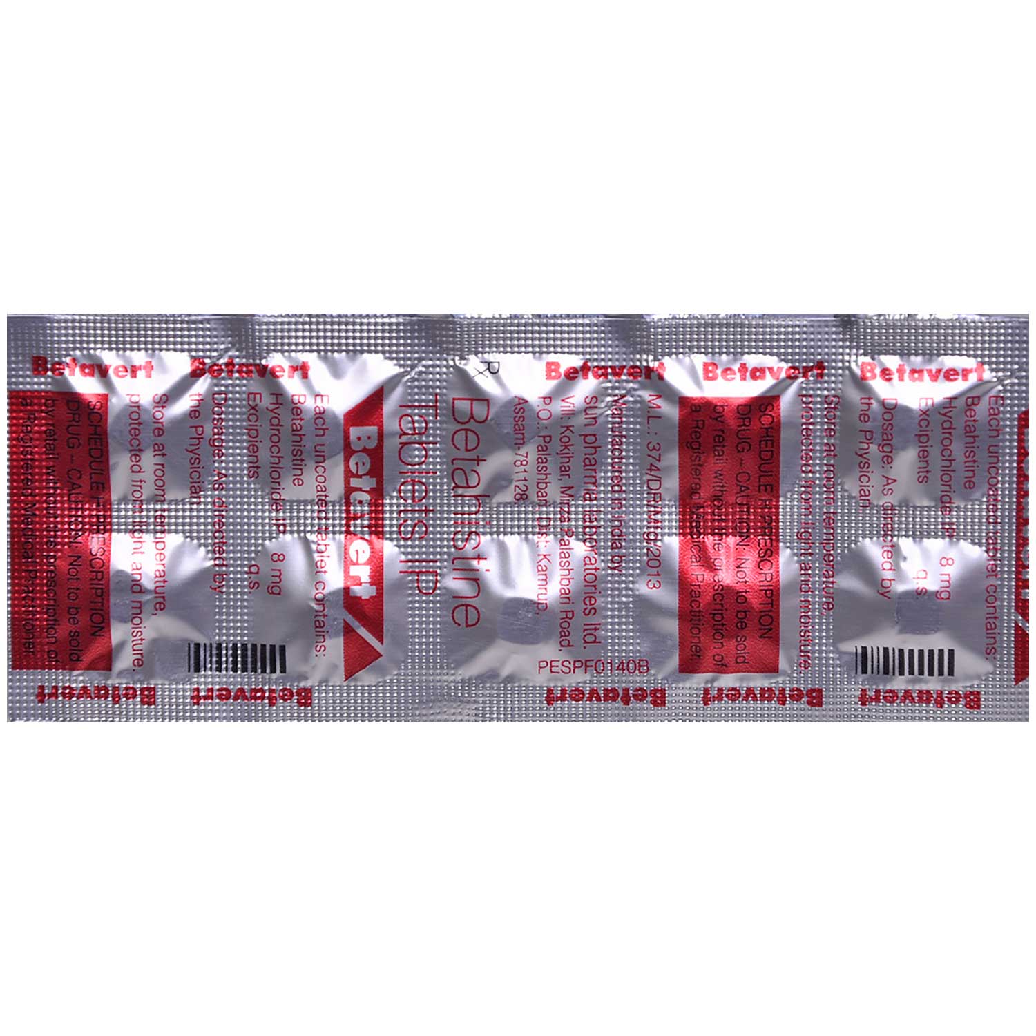 Betavert Tablet 10's, Pack of 10 TABLETS Betavert Tablet 10's, Pack of 10 TABLETS