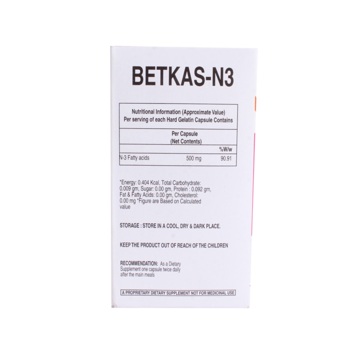 Betkas-N3 500Mg Capsule 15'S, Pack of 1 Capsule Betkas-N3 500Mg Capsule 15'S, Pack of 1 Capsule