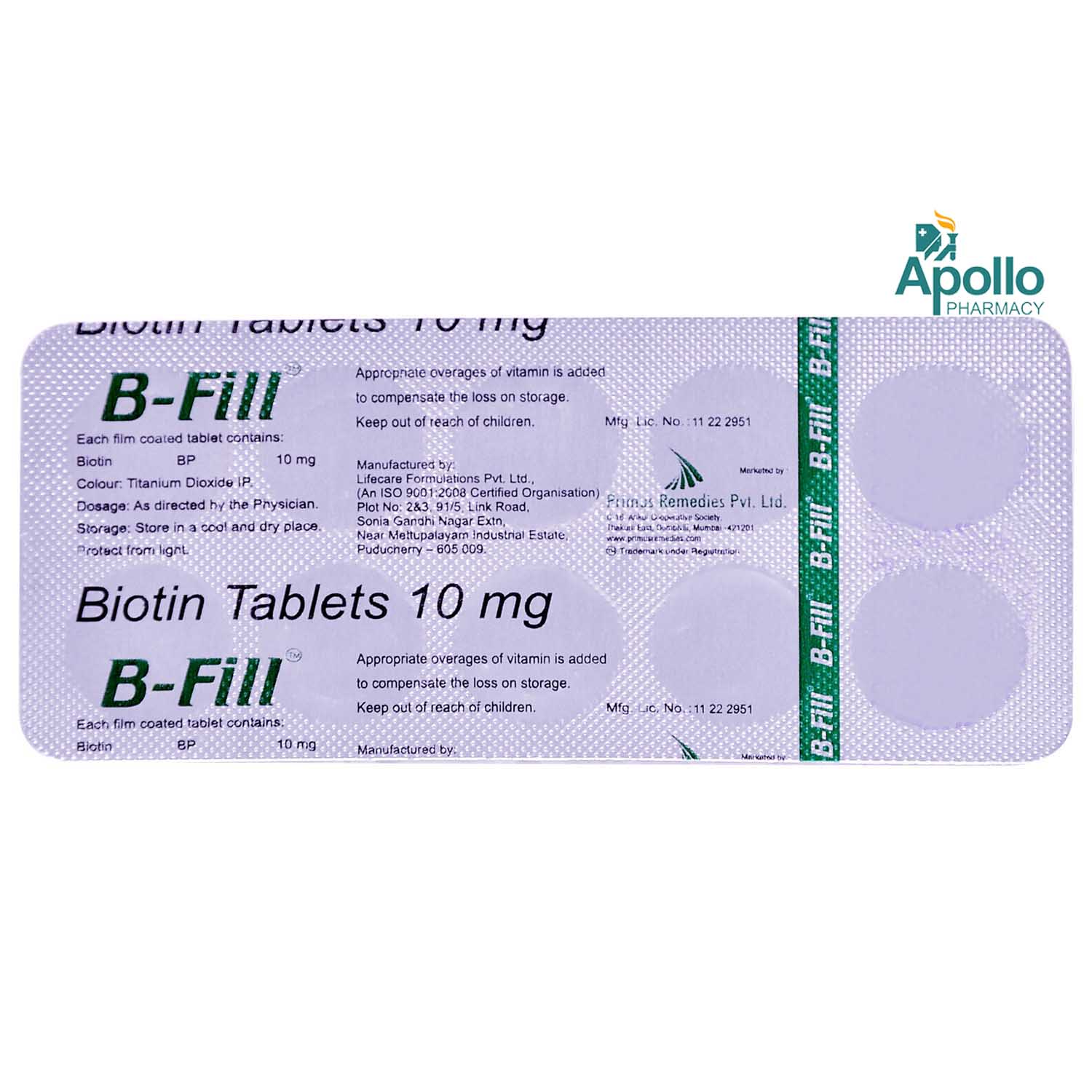 B-Fill Tablet 10's, Pack of 10 TABLETS B-Fill Tablet 10's, Pack of 10 TABLETS