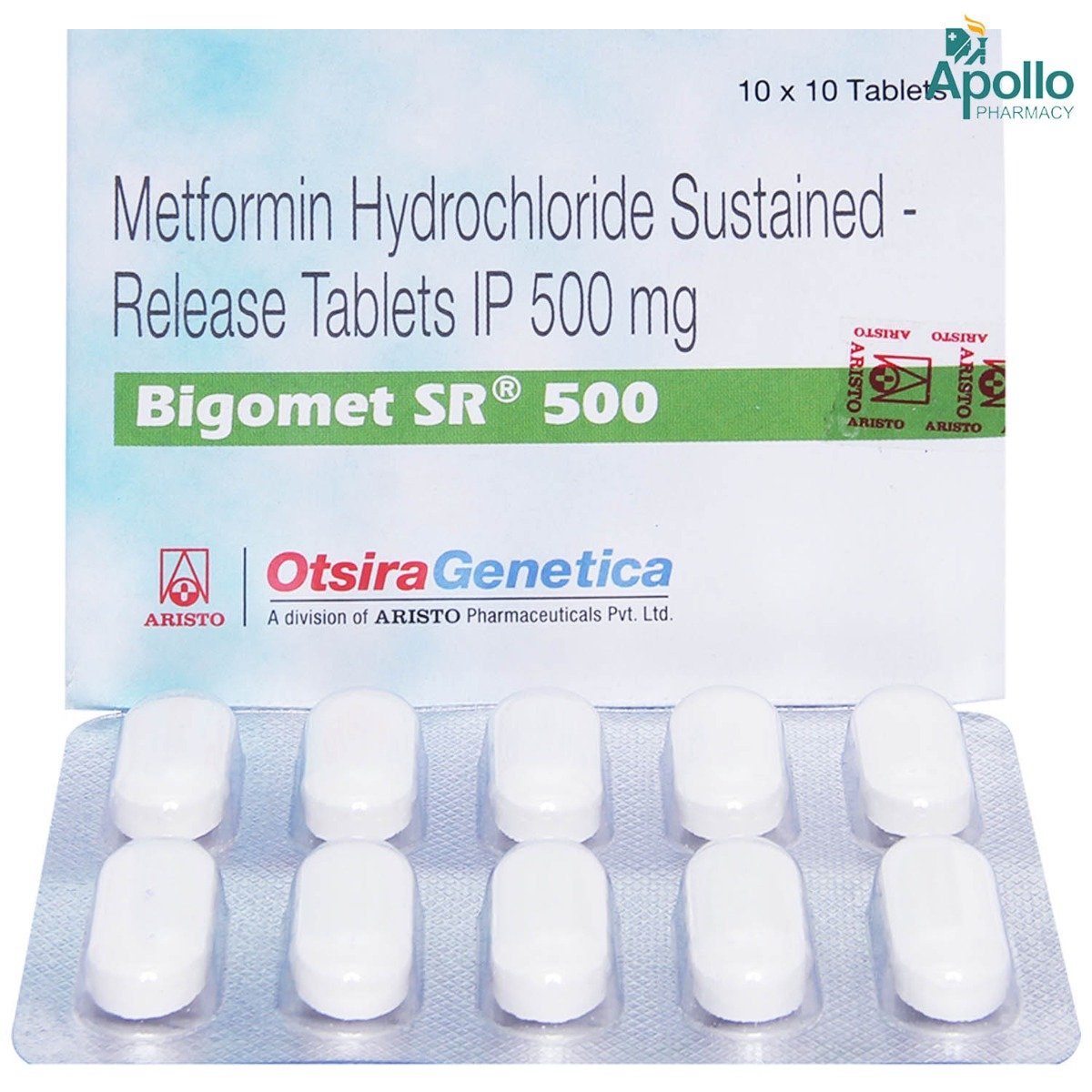 Bigomet SR 500 Tablet 10's, Pack of 10 TABLETS Bigomet SR 500 Tablet 10's, Pack of 10 TABLETS