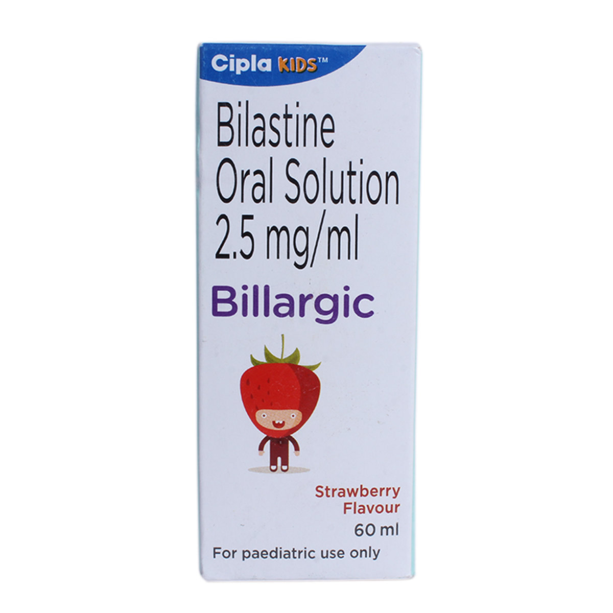 Billargic 2.5mg Strawberry Flav Paed Solution 60ml, Pack of 1 Oral Solution Billargic 2.5mg Strawberry Flav Paed Solution 60ml, Pack of 1 Oral Solution
