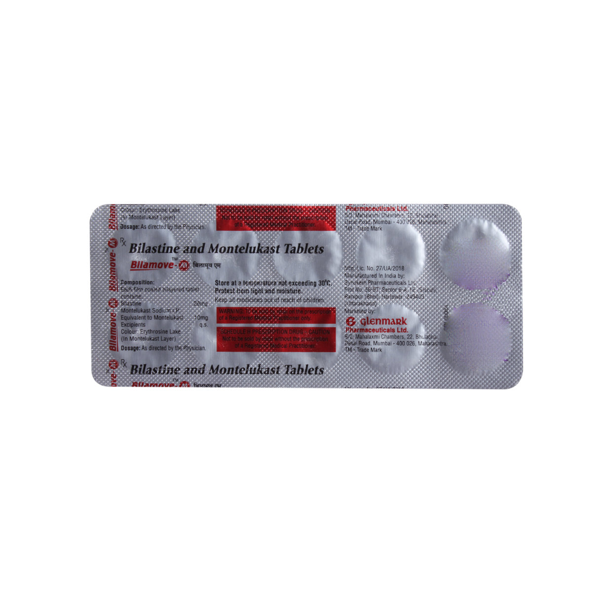 Bilamove-M 20/10 mg Tablet 10's, Pack of 10 TABLETS Bilamove-M 20/10 mg Tablet 10's, Pack of 10 TABLETS