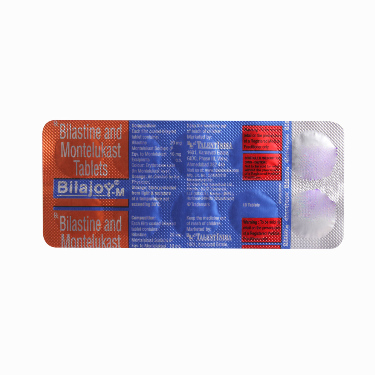 Bilajoy-M Tablet 10's, Pack of 10 TABLETS Bilajoy-M Tablet 10's, Pack of 10 TABLETS