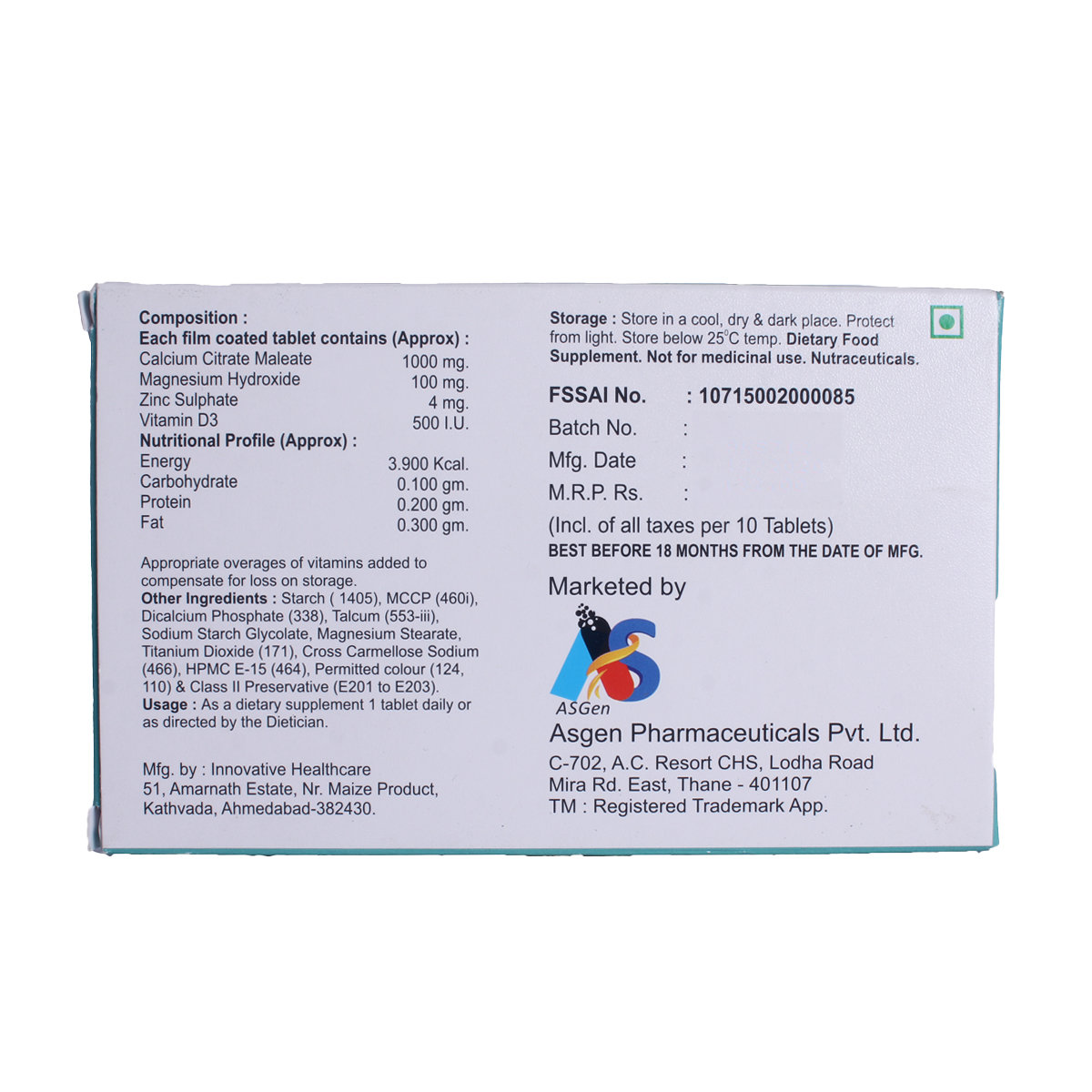 Bonagen Tablet 10's, Pack of 10 TABLETS Bonagen Tablet 10's, Pack of 10 TABLETS