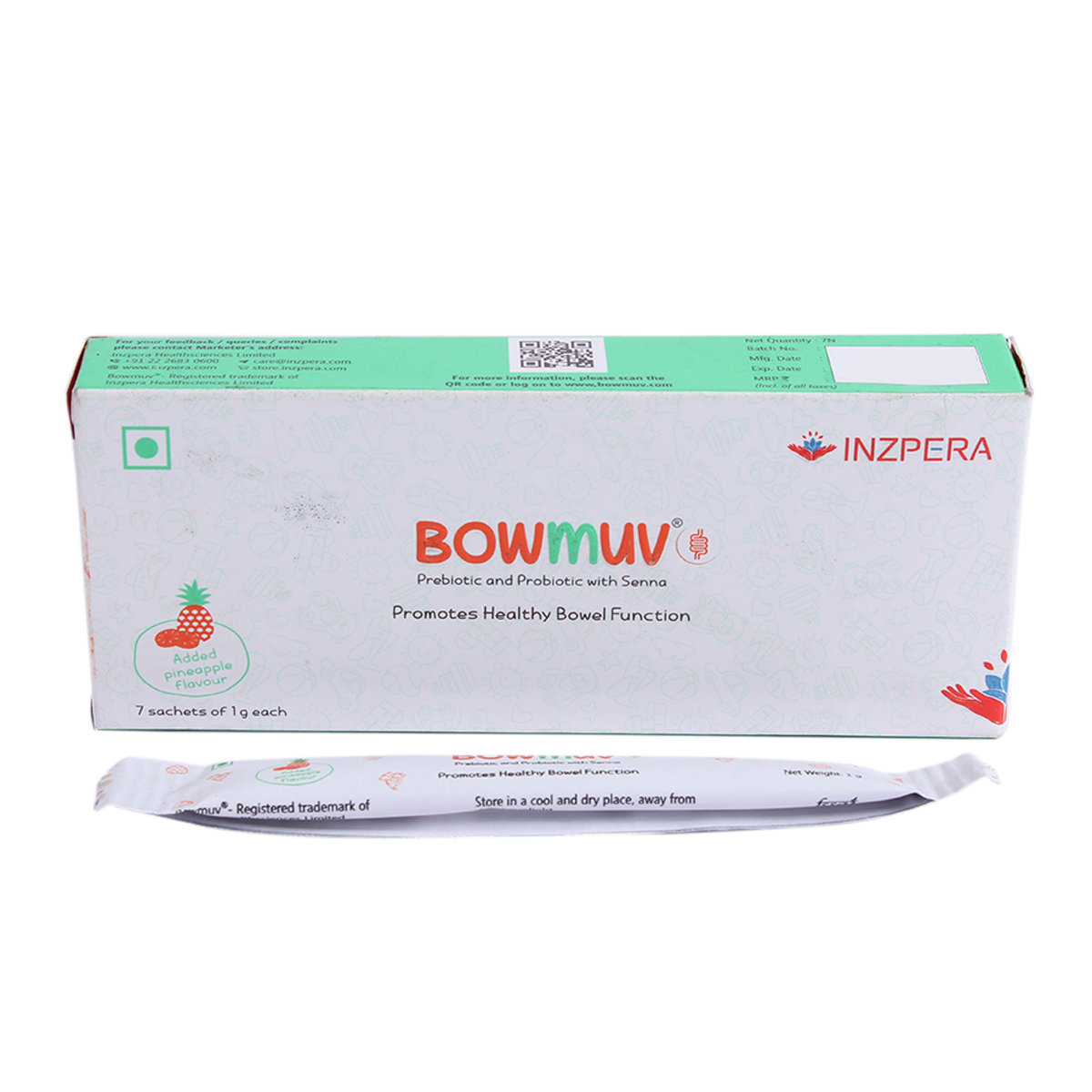 Bowmuv Pineapple Flavour Sachet 7 x 1 gm, Pack of 1 Sachet Bowmuv Pineapple Flavour Sachet 7 x 1 gm, Pack of 1 Sachet