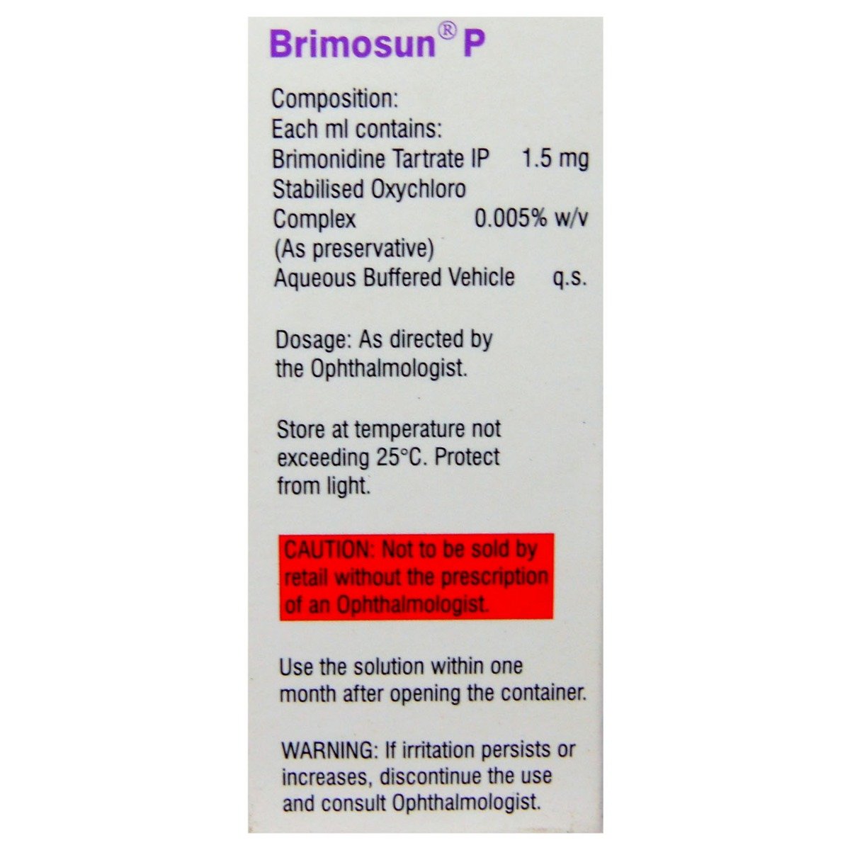Brimosun P Eye Drop 5 ml, Pack of 1 EYE DROPS Brimosun P Eye Drop 5 ml, Pack of 1 EYE DROPS