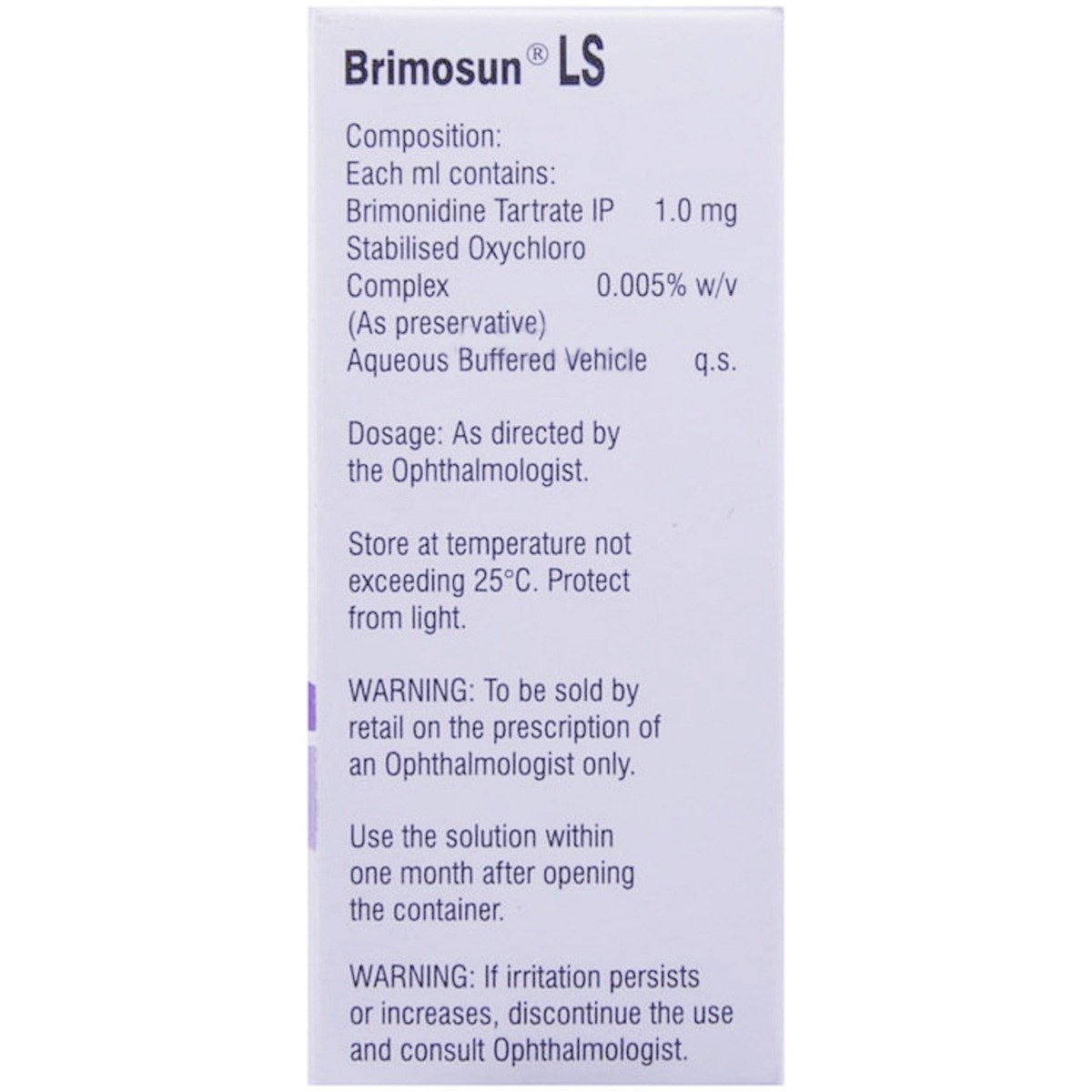 Brimosun LS Eye Drops 5 ml, Pack of 1 EYE DROPS Brimosun LS Eye Drops 5 ml, Pack of 1 EYE DROPS