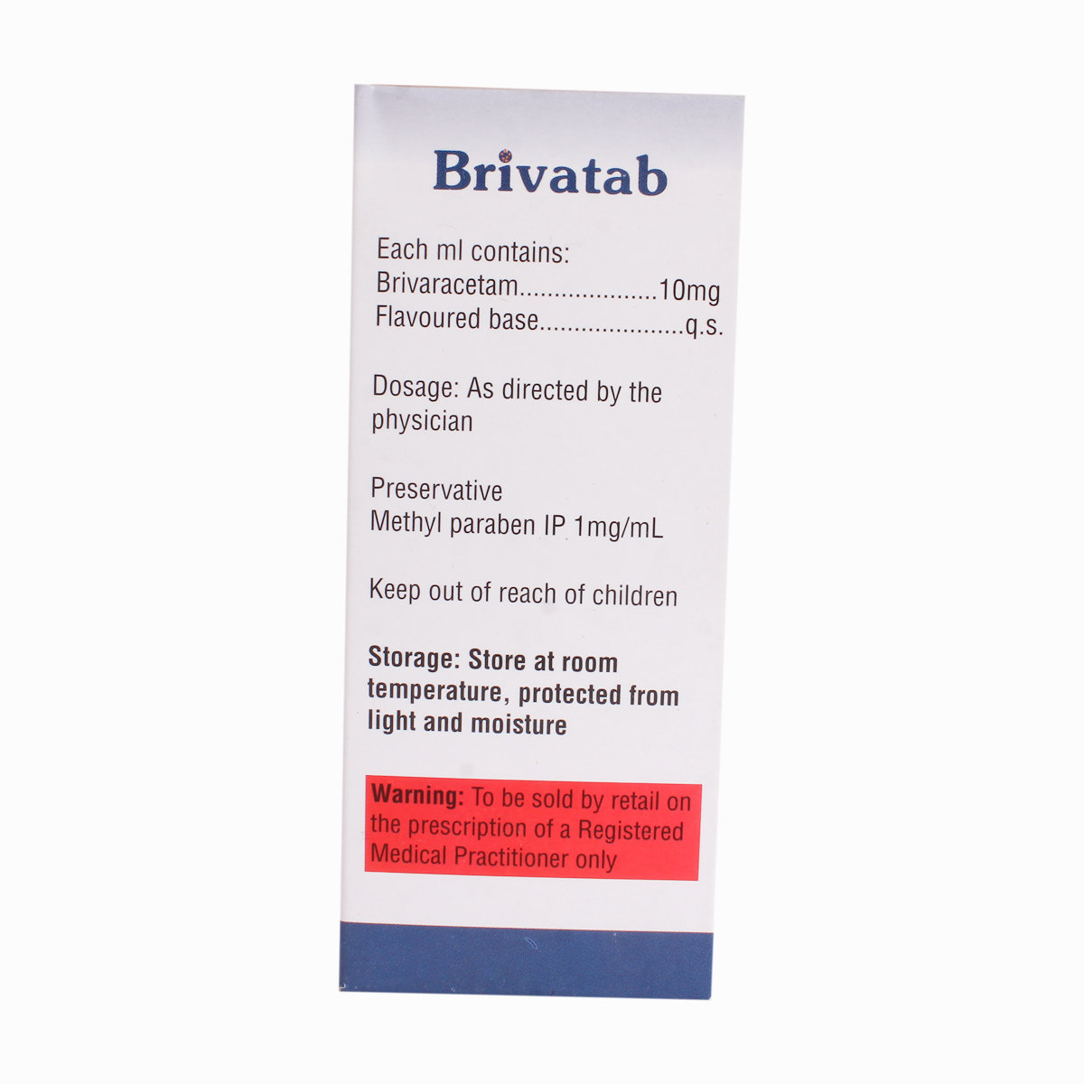 Brivatab 10 Oral Solution 100 ml, Pack of 1 SOLUTION Brivatab 10 Oral Solution 100 ml, Pack of 1 SOLUTION