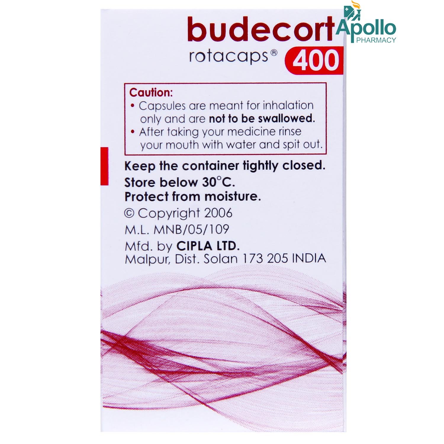 Budecort 400 Rotacap 30's, Pack of 1 ROTACAP Budecort 400 Rotacap 30's, Pack of 1 ROTACAP