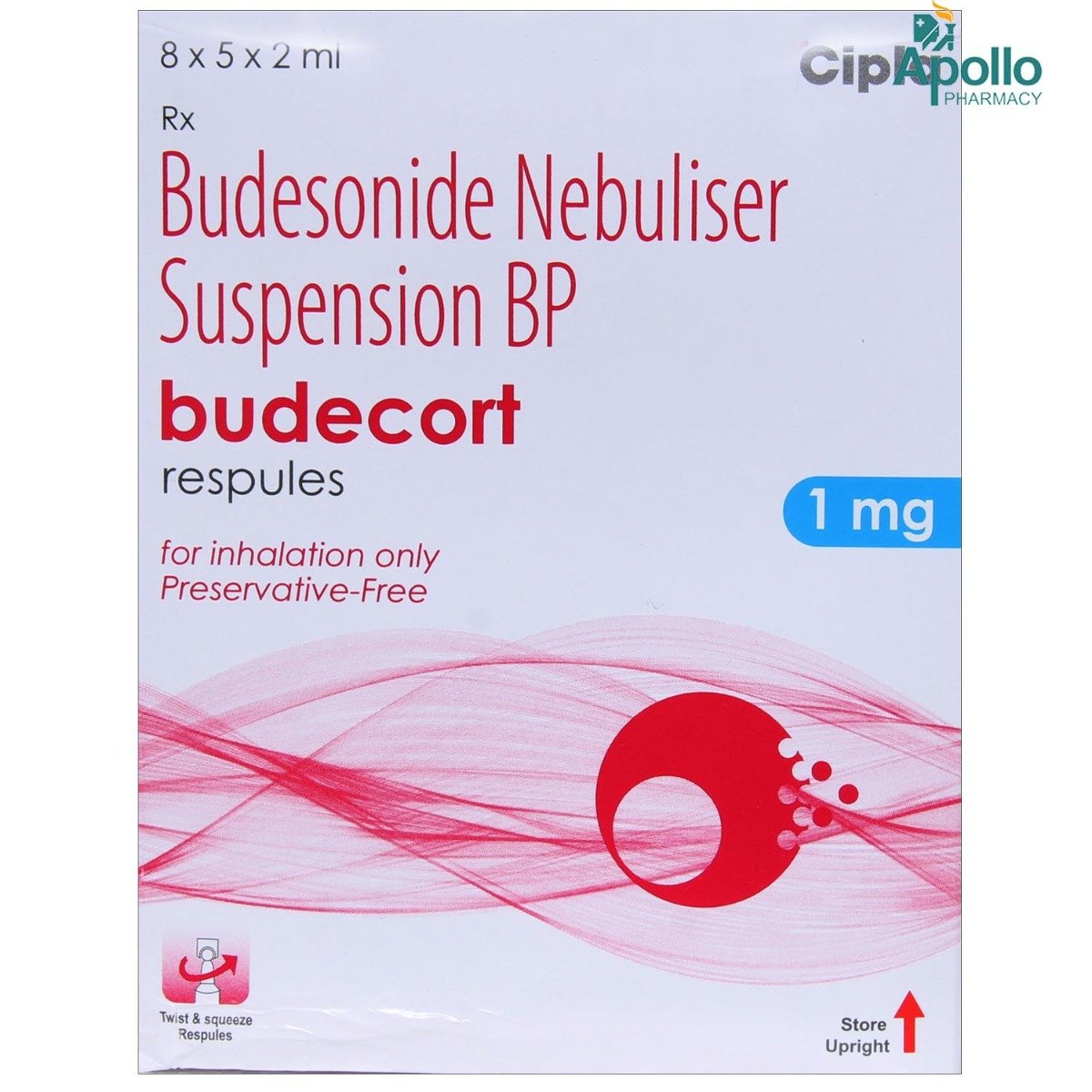 Budecort 1 mg Respules 5 x 2 ml, Pack of 5 SUSPENSIONS Budecort 1 mg Respules 5 x 2 ml, Pack of 5 SUSPENSIONS