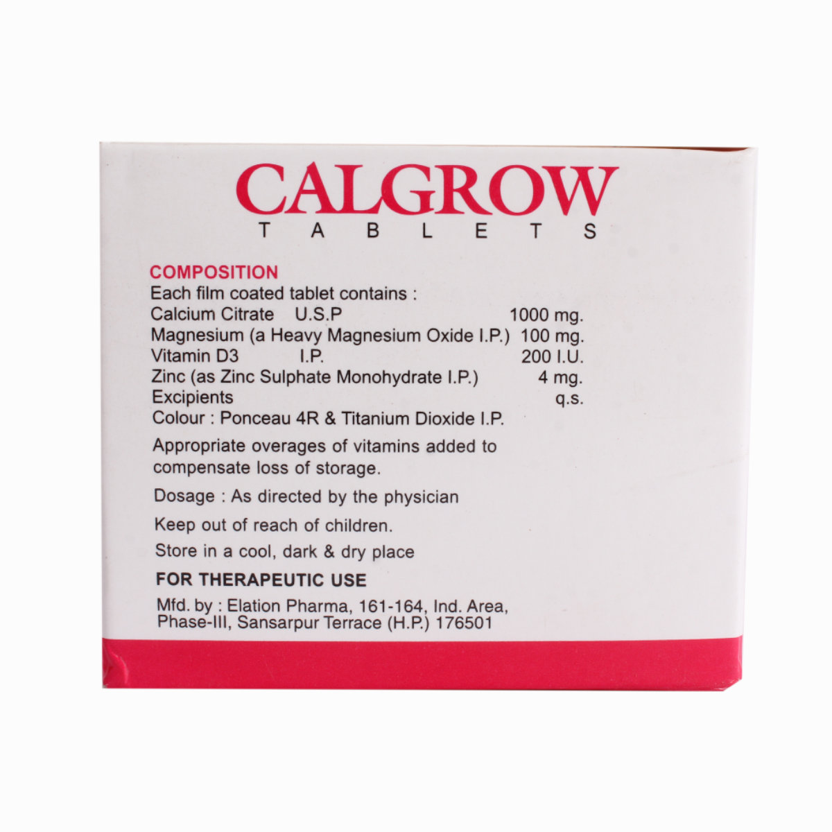 Calgrow Tablet 10's, Pack of 10 TABLETS Calgrow Tablet 10's, Pack of 10 TABLETS
