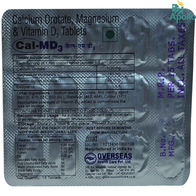 Cal-MD3 Tablet 15's, Pack of 15 TABLETS