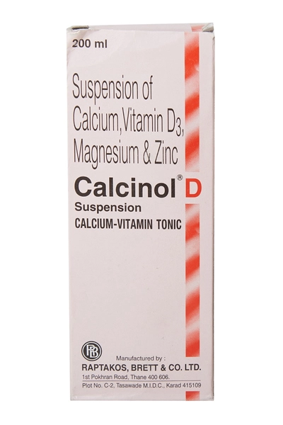 Calcinol D Suspension 200 ml, Pack of 1 Suspension