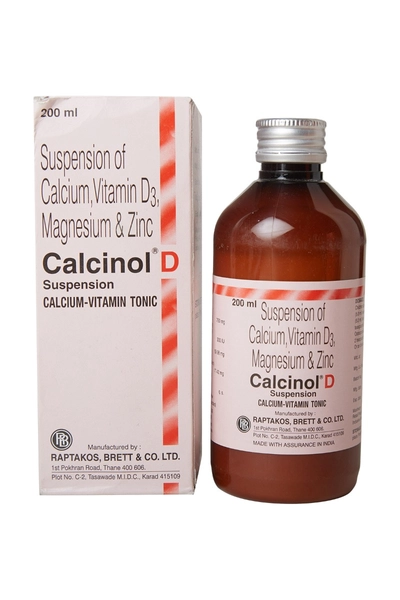 Calcinol D Suspension 200 ml, Pack of 1 Suspension