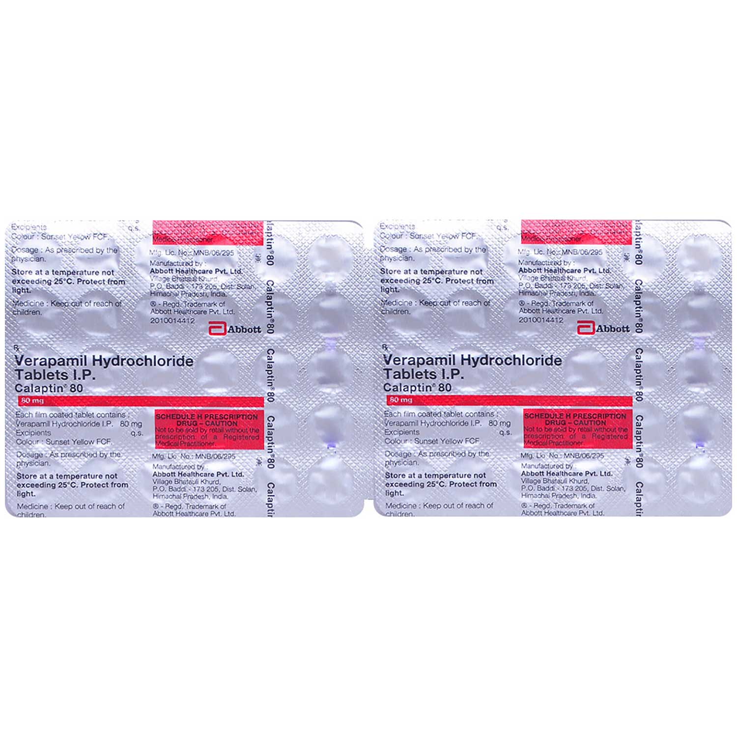 Calaptin 80 Tablet 30's, Pack of 30 TABLETS Calaptin 80 Tablet 30's, Pack of 30 TABLETS