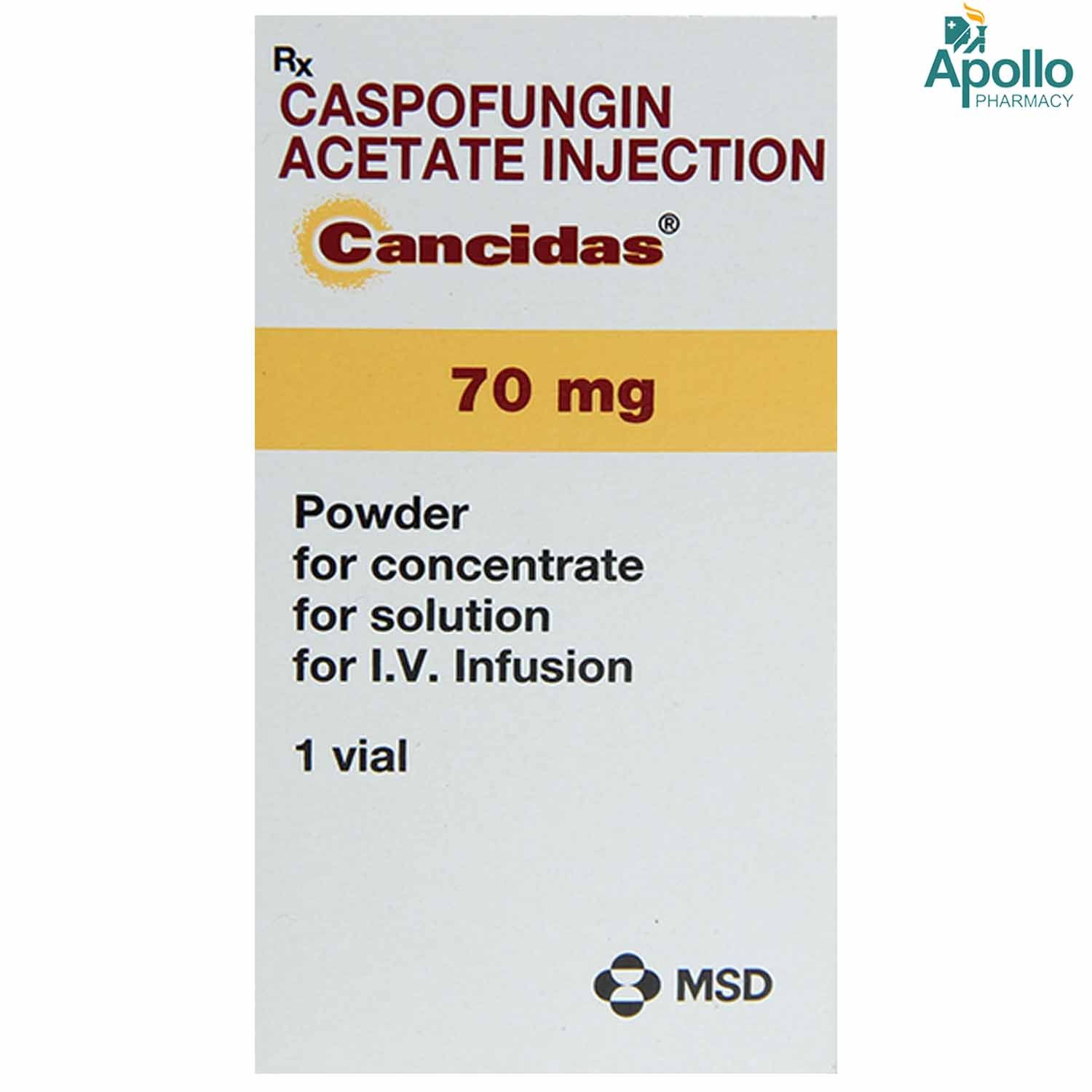 Buy Cancidas 70 Injection 10 ml Online