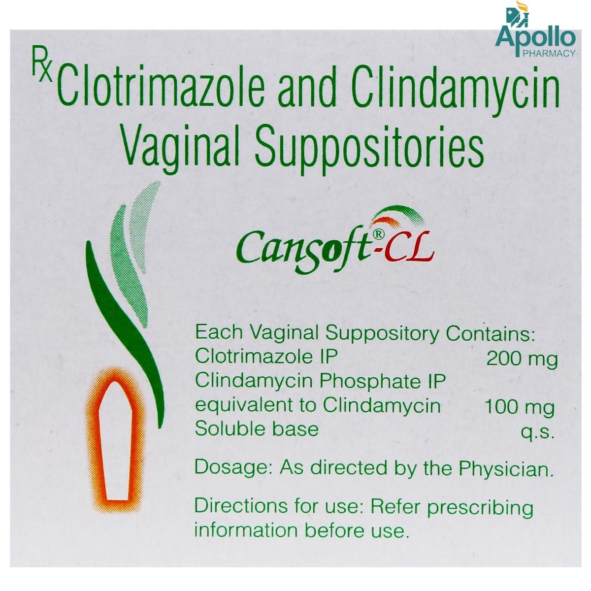 Buy Cansoft-CL Vaginal Suppository 3's Online