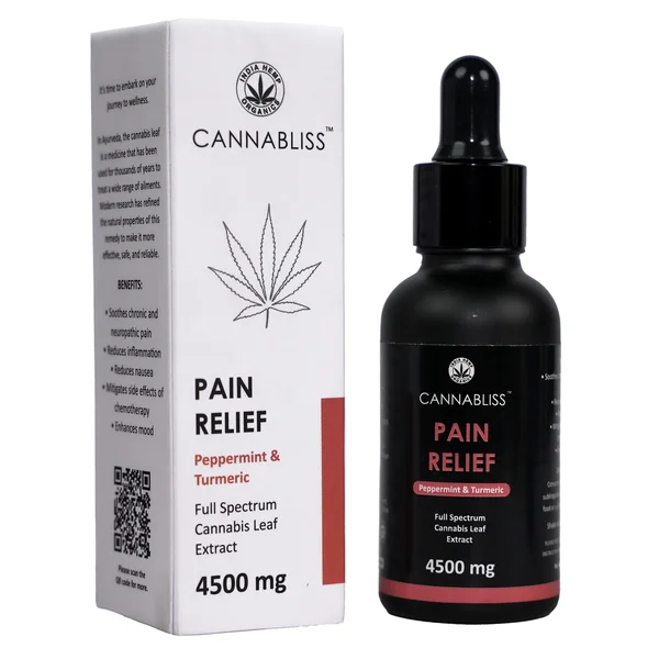 Cannabliss Pain Relief 4500mg Oil, 30 ml | Peppermint &amp; Turmeric, Pack of 1