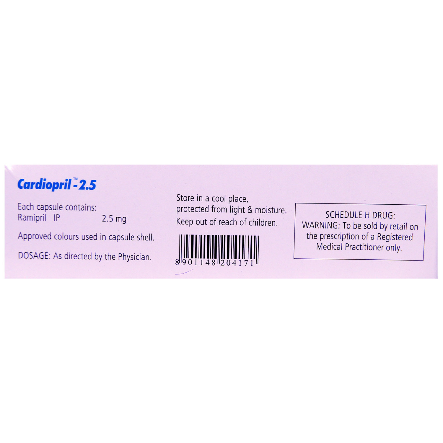Cardiopril-2.5 Capsule 10's, Pack of 10 CAPSULES Cardiopril-2.5 Capsule 10's, Pack of 10 CAPSULES