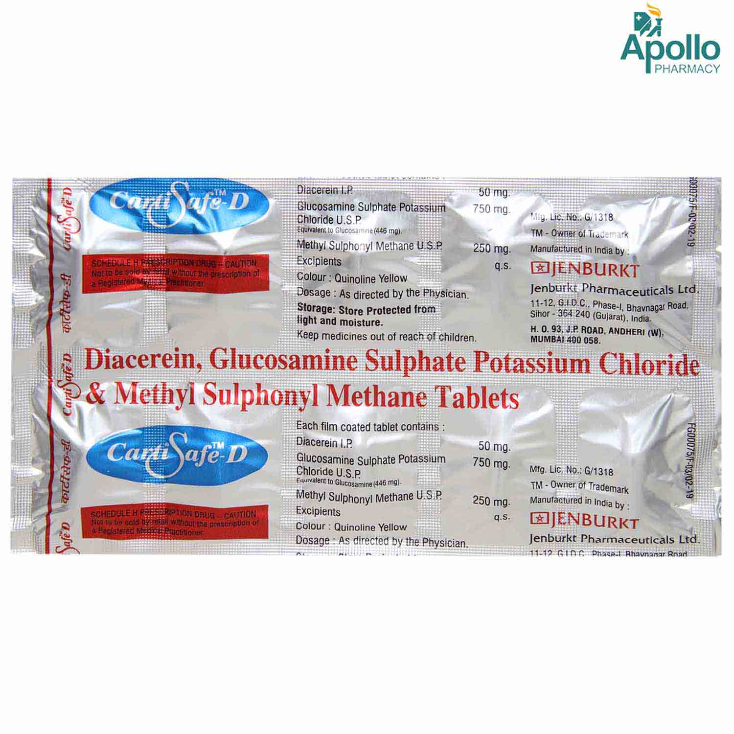 Cartisafe D Tablet 10's, Pack of 10 TabletS Cartisafe D Tablet 10's, Pack of 10 TabletS