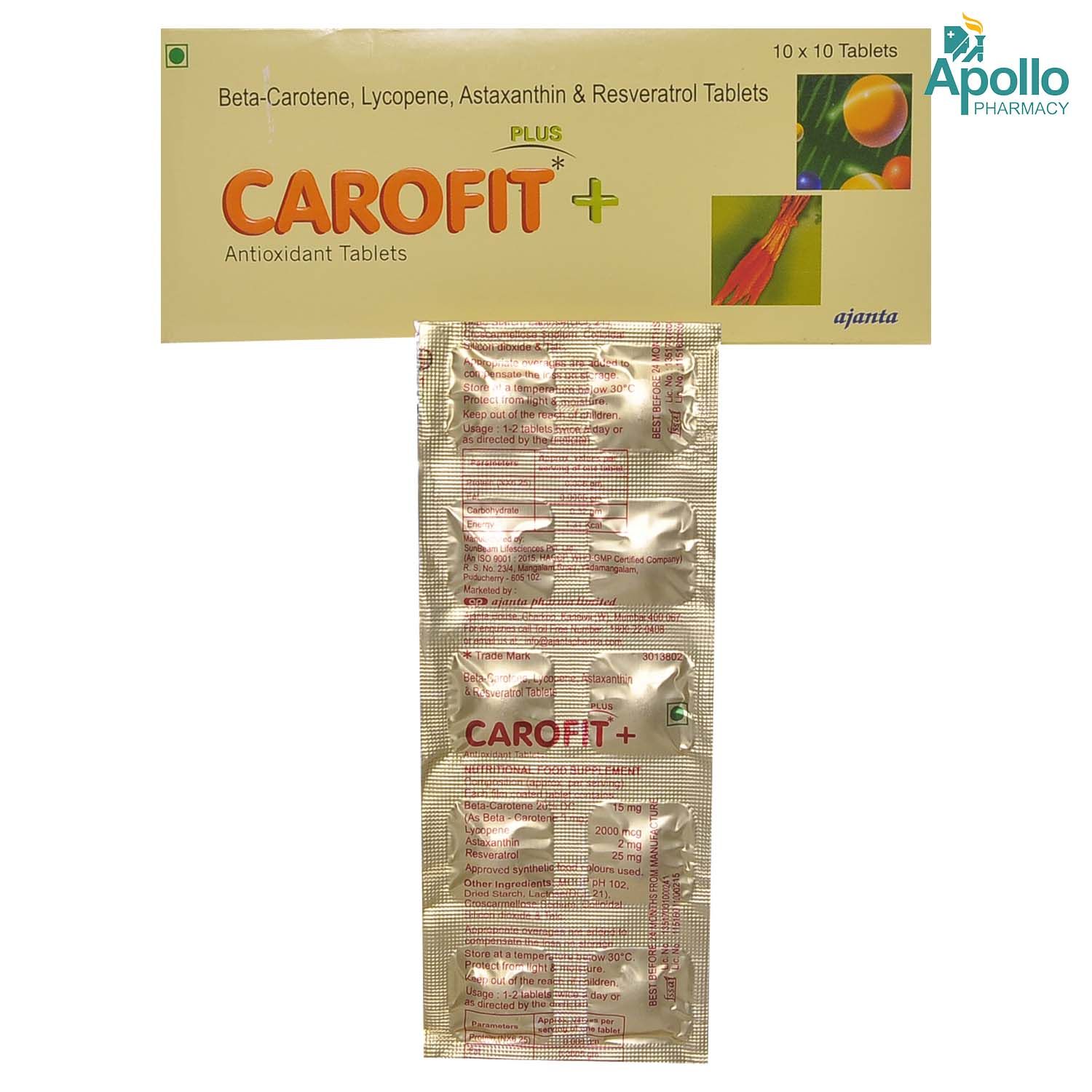 Buy Carofit Plus Tablet 10's Online