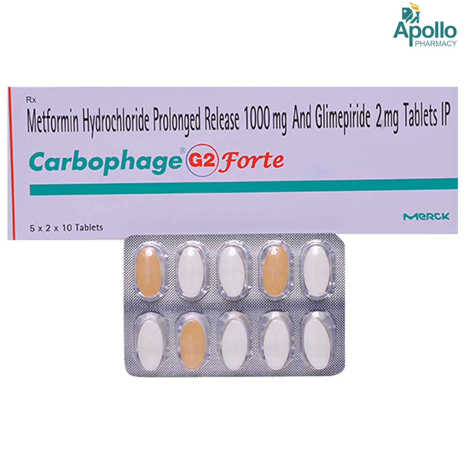 Buy CARBOPHAGE G 2MG FORTE TABLET Online