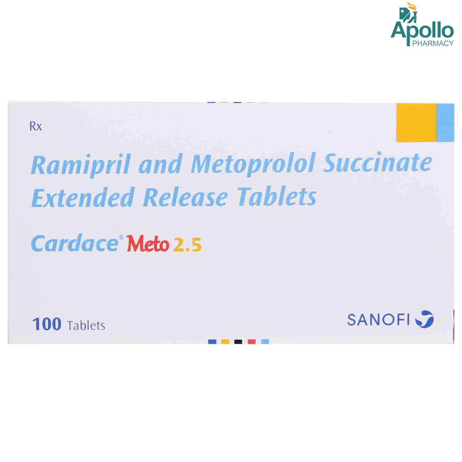 Cardace Meto 2.5 Tablet 10's, Pack of 10 TABLETS Cardace Meto 2.5 Tablet 10's, Pack of 10 TABLETS