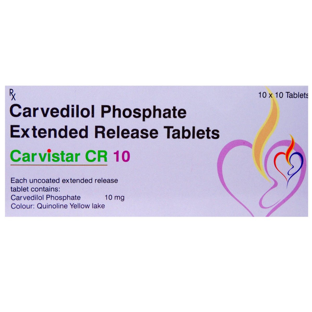 Carvistar CR 10 Tablet 10's, Pack of 10 TabletS Carvistar CR 10 Tablet 10's, Pack of 10 TabletS