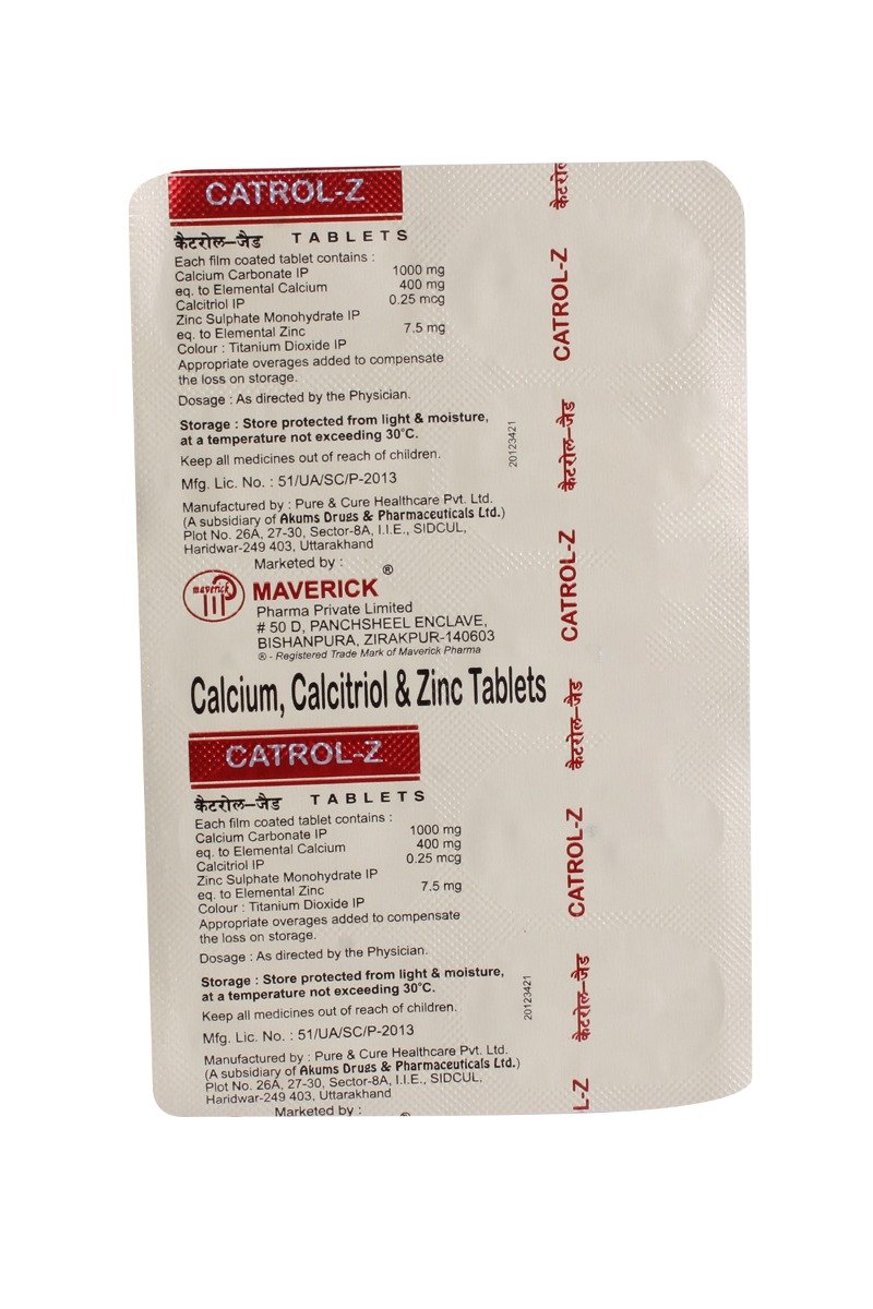 Catrol-Z Tablet 10's, Pack of 10 TABLETS Catrol-Z Tablet 10's, Pack of 10 TABLETS