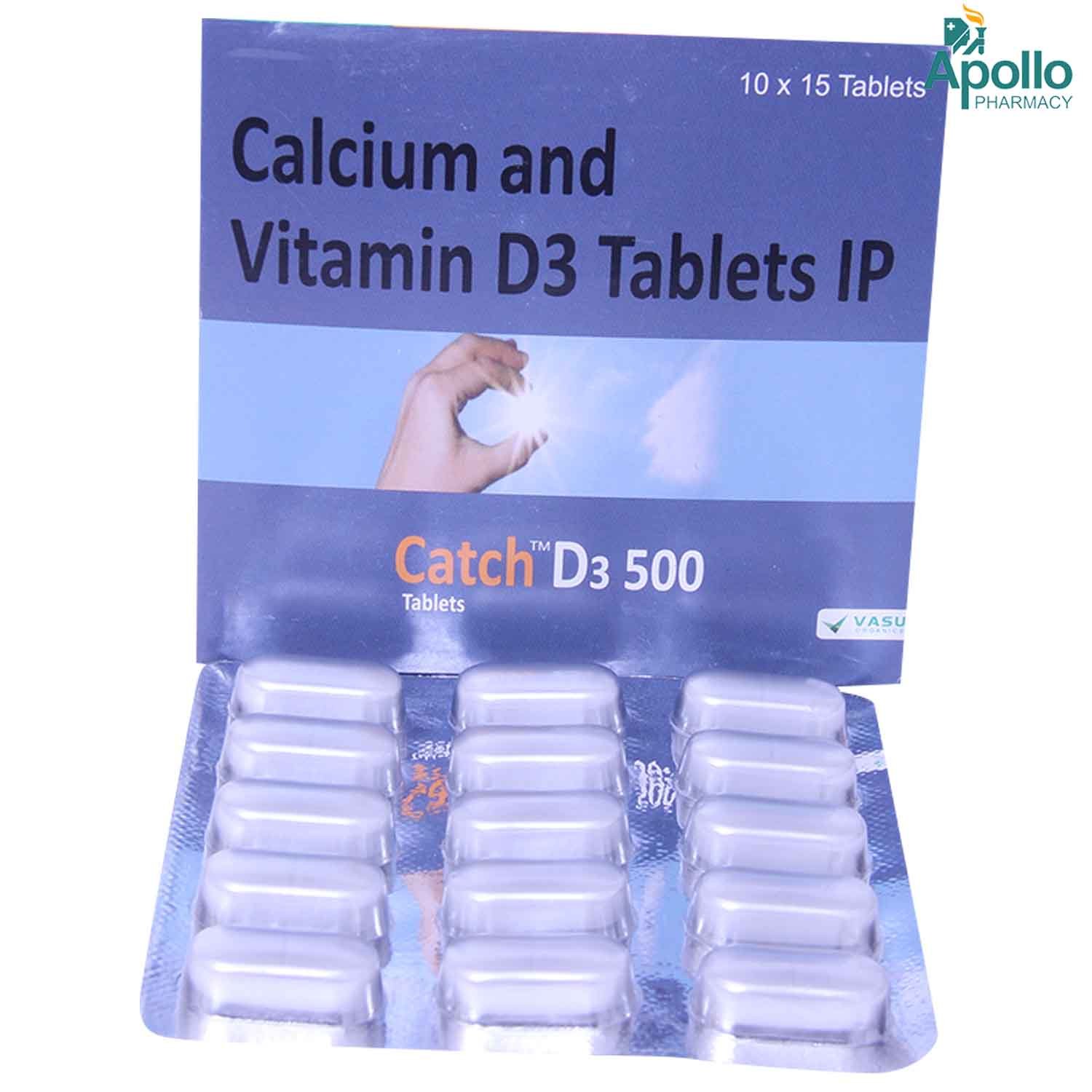 Catch D3 500 Tablet 15's, Pack of 15 Catch D3 500 Tablet 15's, Pack of 15