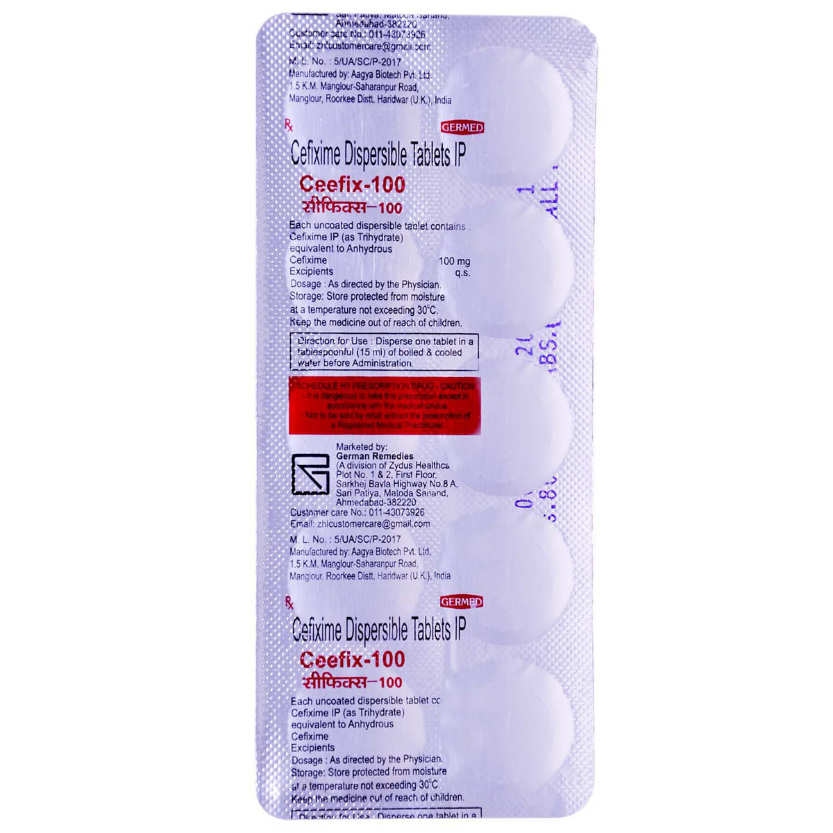 Ceefix-100 Tablet 10's, Pack of 10 TABLETS Ceefix-100 Tablet 10's, Pack of 10 TABLETS