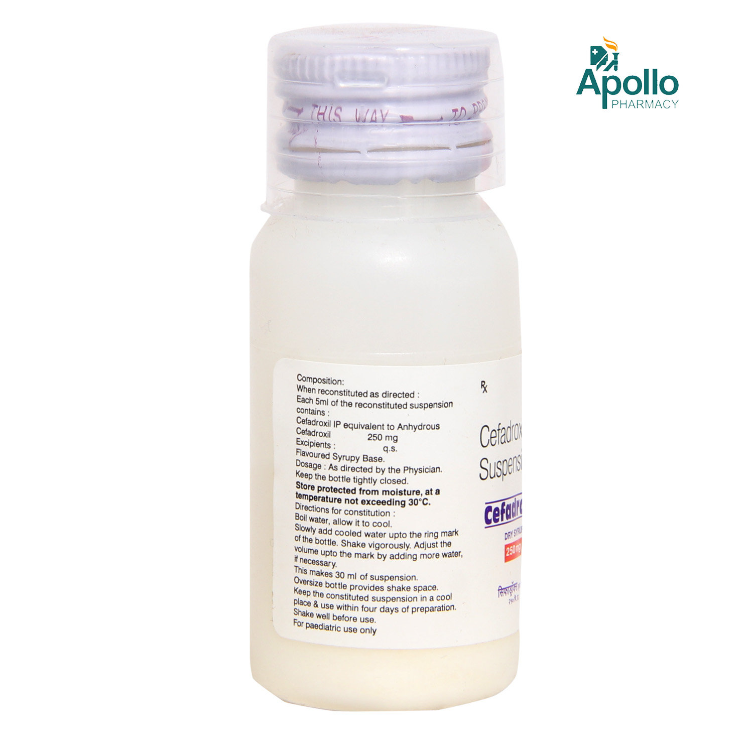 Cefadrox 250 mg Syrup 30 ml, Pack of 1 Syrup Cefadrox 250 mg Syrup 30 ml, Pack of 1 Syrup