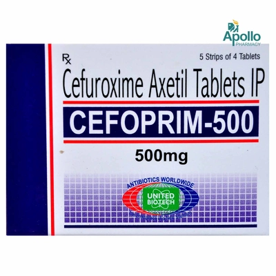 Cefoprim 500 Tablet 4's, Pack of 4 TABLETS