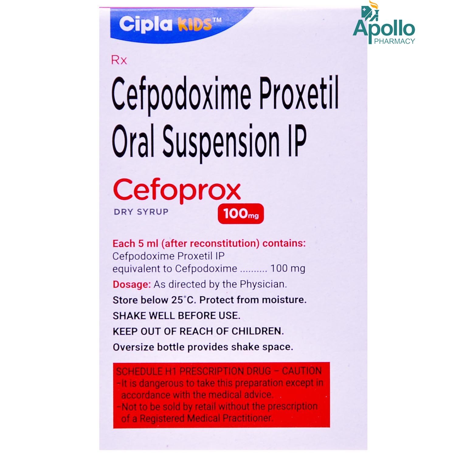 Cefoprox 100mg Dry Syrup 30 ml, Pack of 1 Syrup Cefoprox 100mg Dry Syrup 30 ml, Pack of 1 Syrup