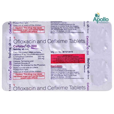 Cefolac O 200 Tablet 10's, Pack of 10 TABLETS