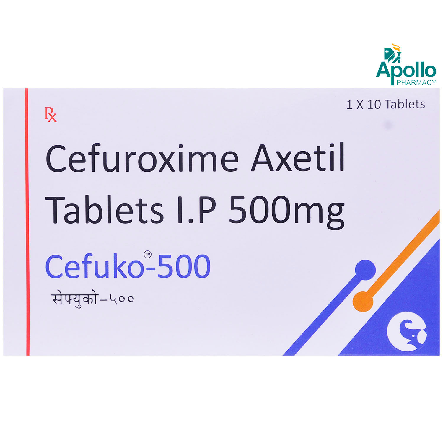 Buy CEFUKO 500MG TABLET 10'S Online