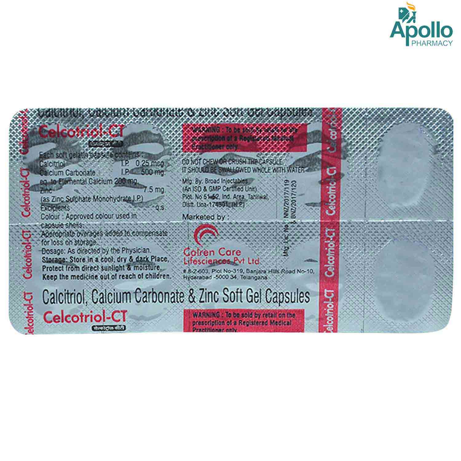 Celcotriol CT Tablet 10's, Pack of 10 TabletS Celcotriol CT Tablet 10's, Pack of 10 TabletS