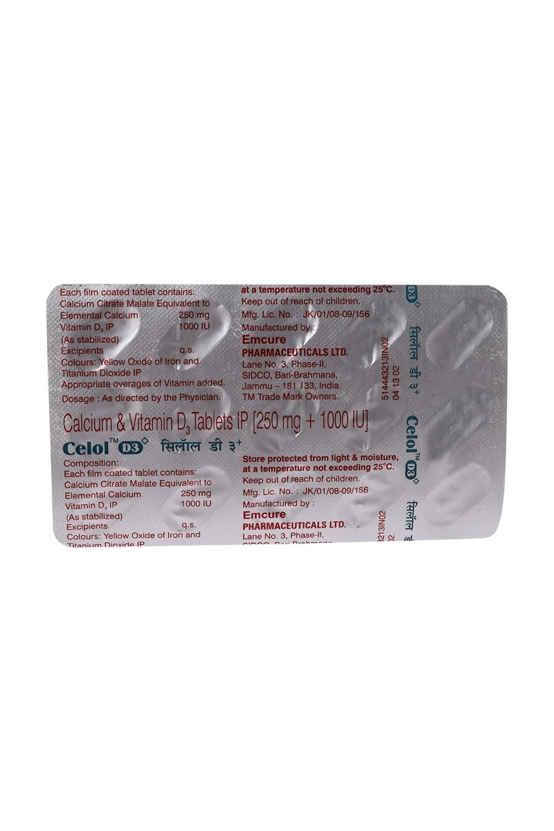 Celol D3 Plus Tablet 15's, Pack of 15 Celol D3 Plus Tablet 15's, Pack of 15