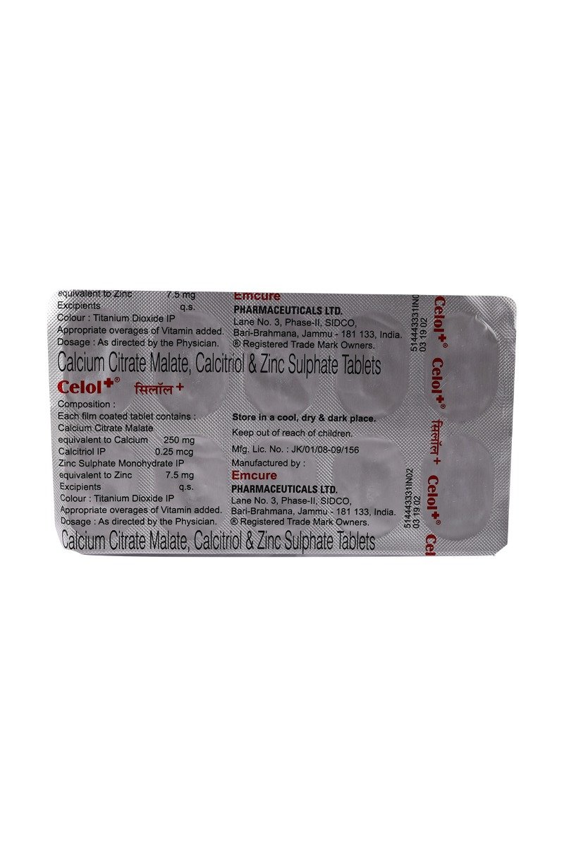 Celol Plus Tablet 10's, Pack of 10 TABLETS Celol Plus Tablet 10's, Pack of 10 TABLETS